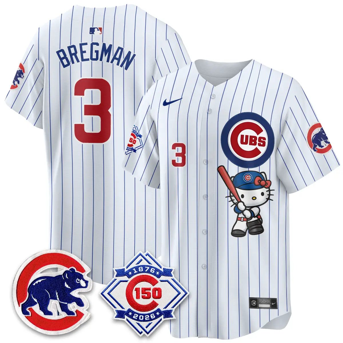 Chicago Cubs x Meow KT Vapor Premier Limited Jersey - All Stitched by Chicago Cubs