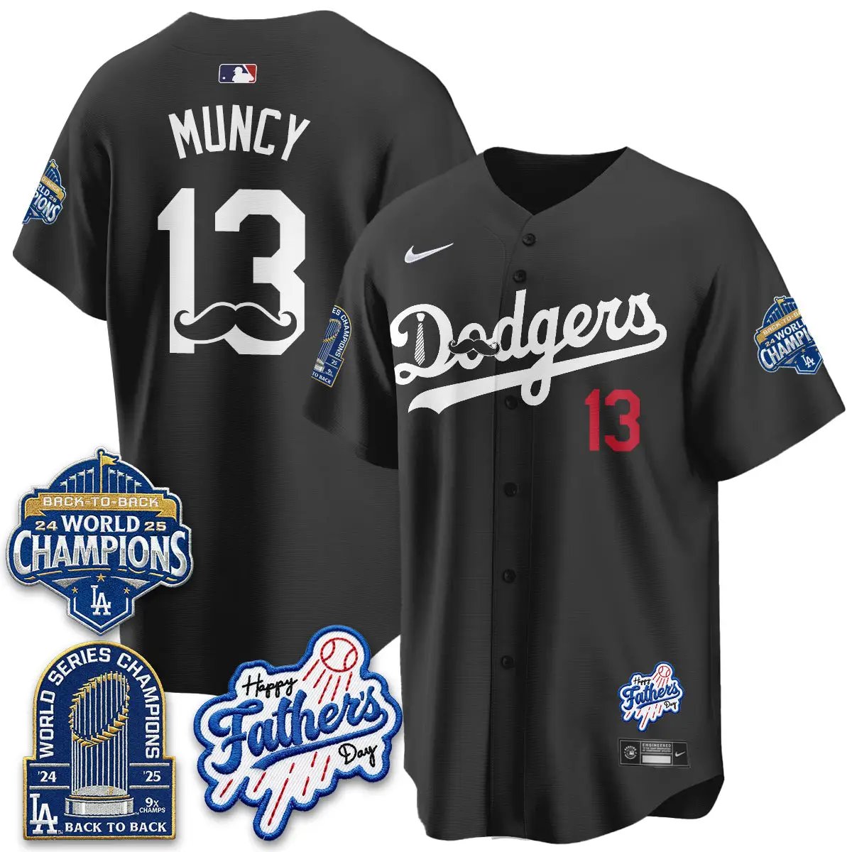 LAD Happy Father's Day 2026 Jersey - Stitched by Los Angeles Dodgers