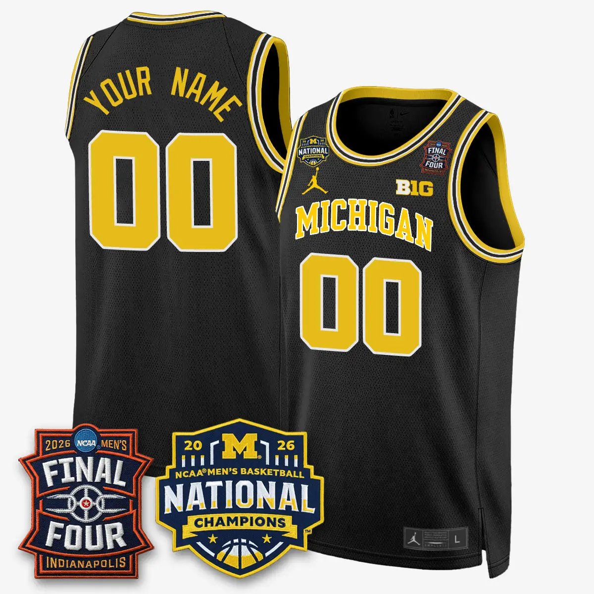 Michigan Wolverines 2026 NCAA Basketball Champions Limited Custom Jersey - All Stitched by Michigan Wolverines