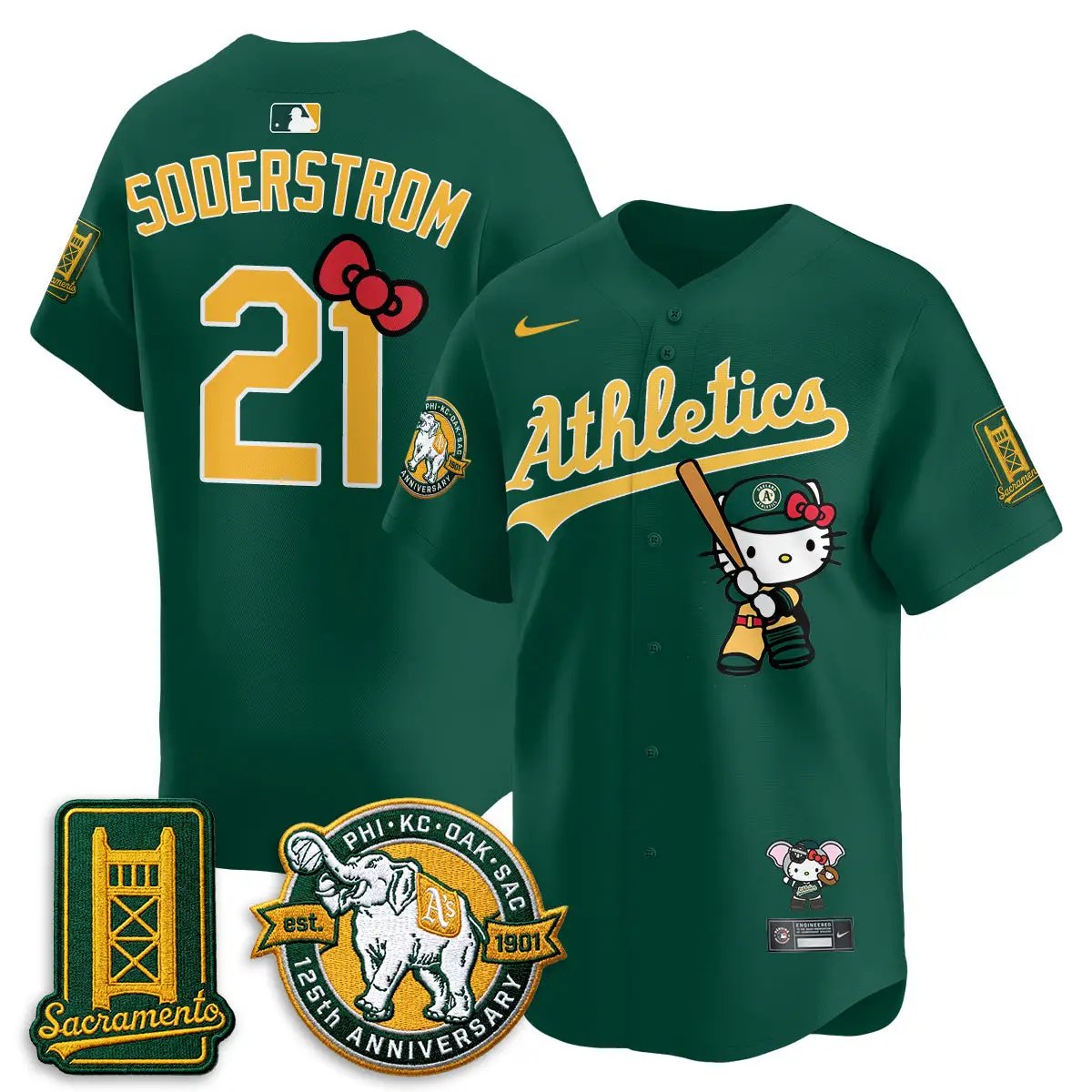 Oakland Athletics x Meow KT 2026 Vapor Limited Jersey - Stitched by Oakland Athletics