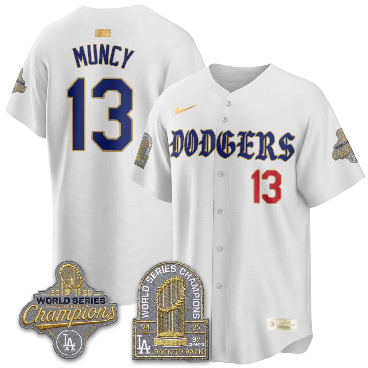 LAD Vapor Limited Jersey - Back to Back 9x Champs - All Stitched by Los Angeles Dodgers