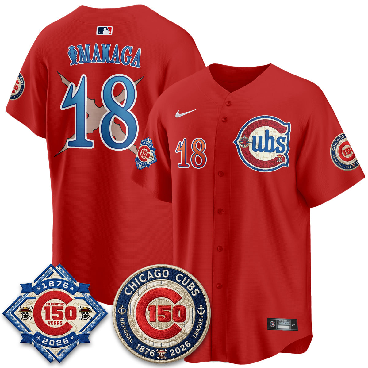 CHC x Japanese Cartoon Limited Jersey - Stitched by Chicago Cubs