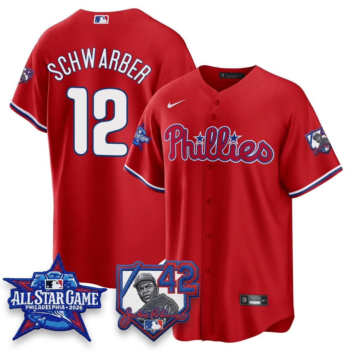 Philadelphia Phillies 2026 Jackie Robinson New Era - All Star Game Vapor Limited Jersey - All Stitched by Philadelphia Phillies