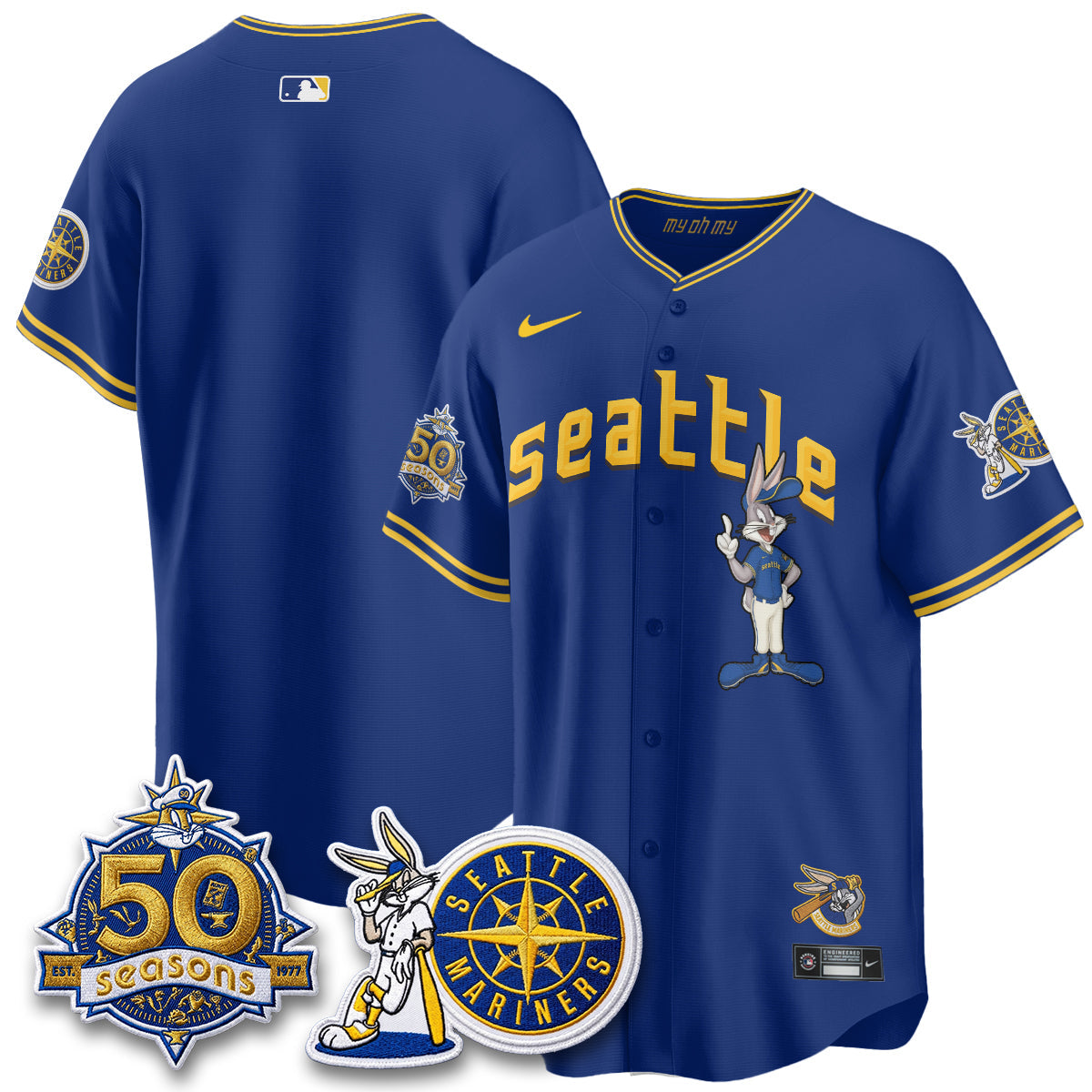 SEA x Bunny Vapor Premier Limited Jersey - Stitched by Seattle Mariners