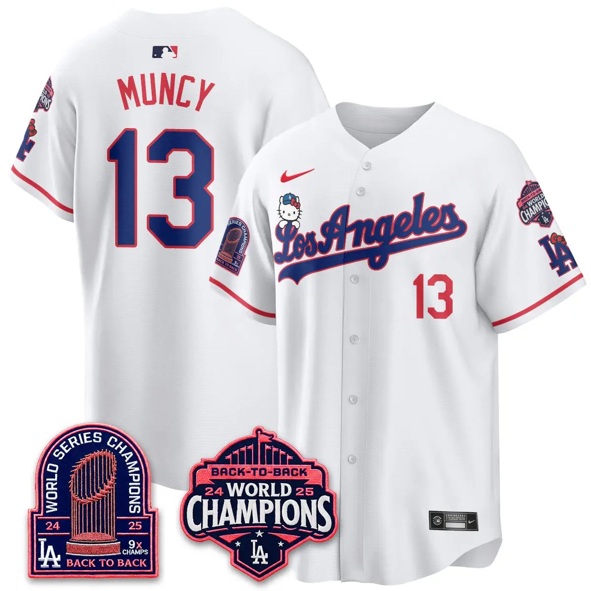 LAD x Hello Kitty Night 2026 Vapor Jersey - All Stitched - V2 by Los Angeles Dodgers