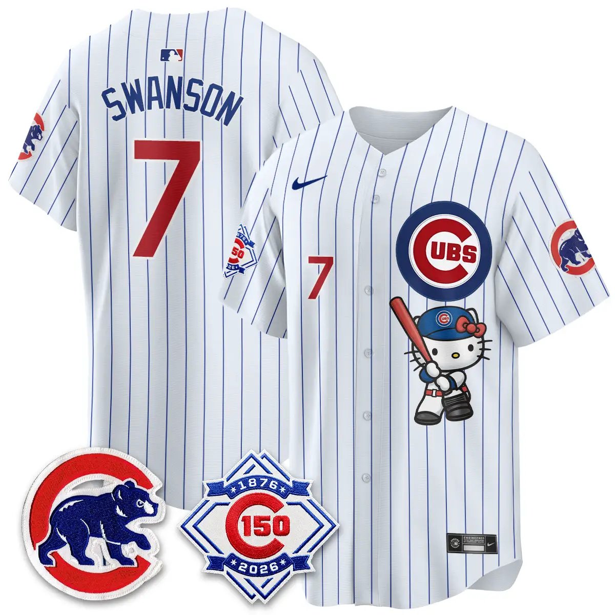 Chicago Cubs x Meow KT Vapor Premier Limited Jersey - All Stitched by Chicago Cubs