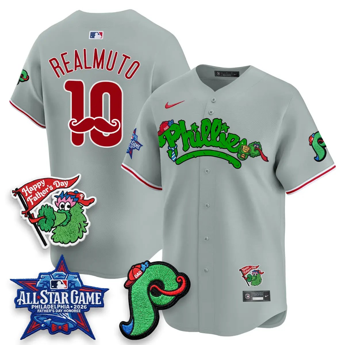 PHI Happy Father's Day Vapor Jersey - Stitched by Philadelphia Phillies