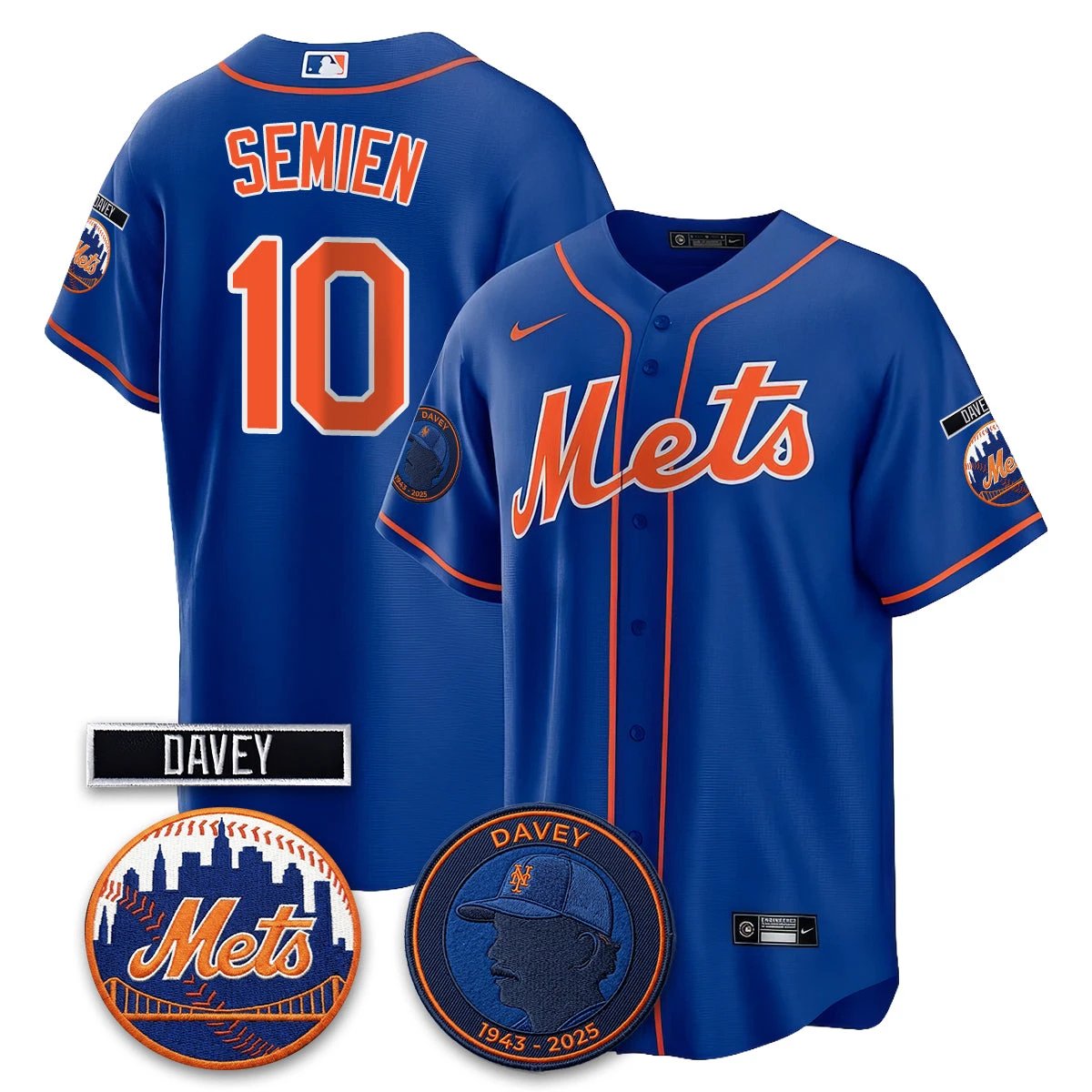 New York Mets 2026 Davey Johnson In Memoriam Vapor Limited Jersey - All Stitched by New York Mets