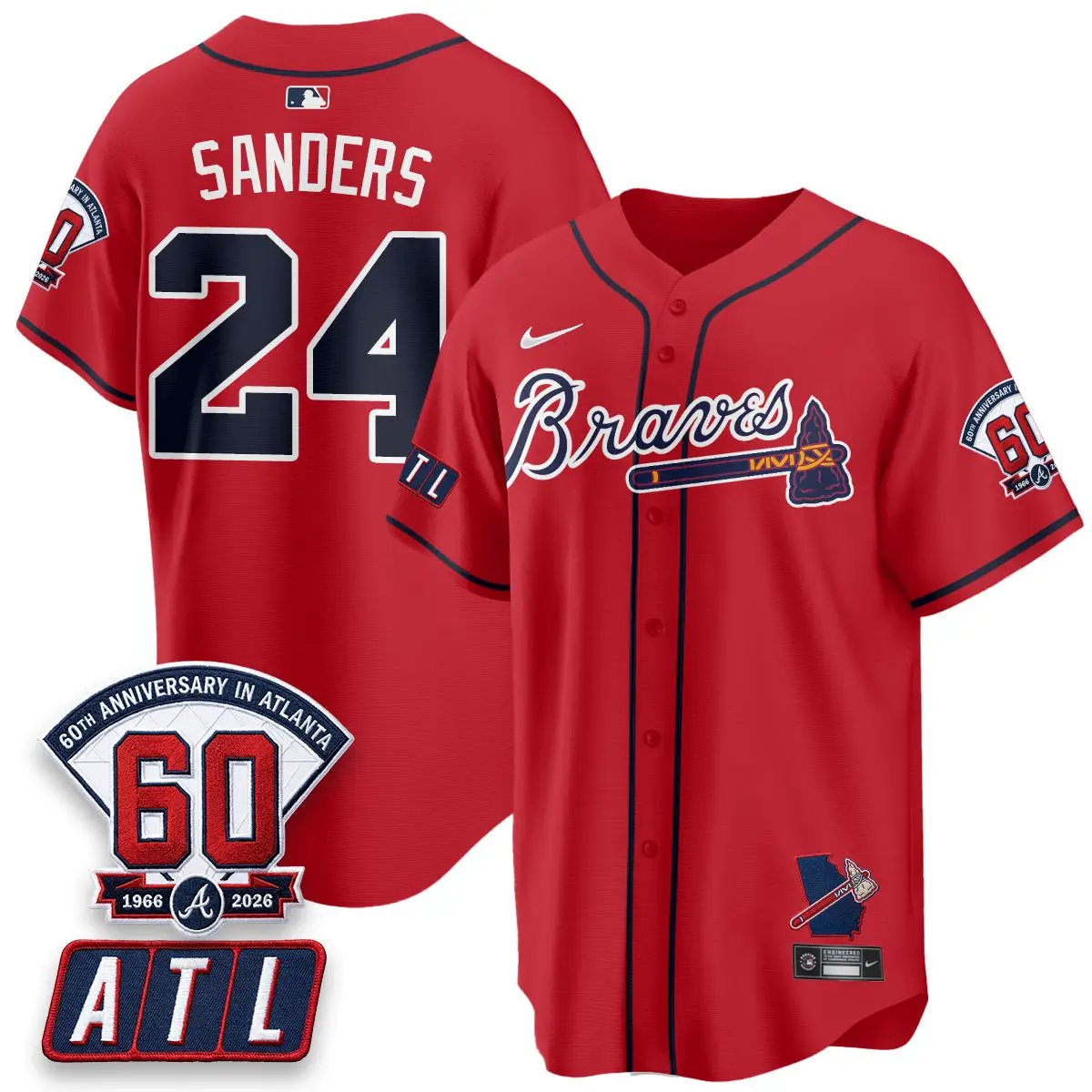 ATL 2026 60th Anniversary Vapor City Connect Limited Jersey - All Stitched by Atlanta Braves