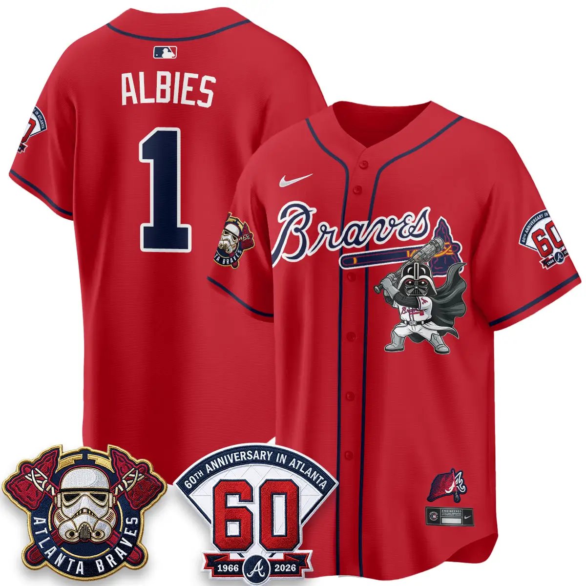 Atlanta Braves x SW Vapor Limited Jersey - Stitched by Atlanta Braves