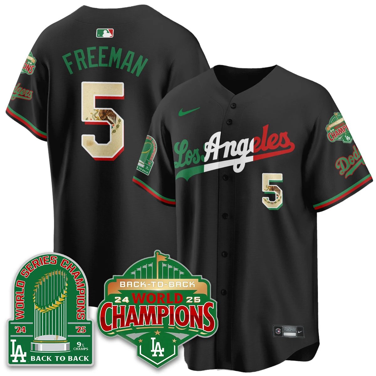 LAD Mexico Vapor Limited Jersey - 9x & B2B Champs - All Stitched by Los Angeles Dodgers