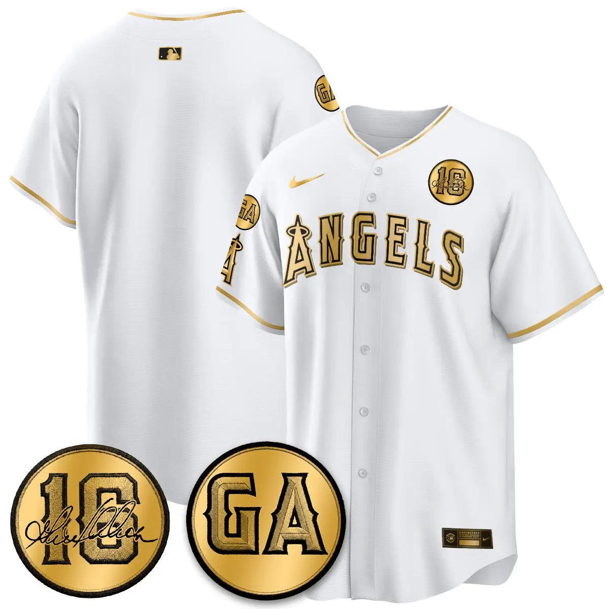 LAA Garret Anderson Tribute Patch Vapor Jersey - All Stitched V2 by Los Angeles Angels