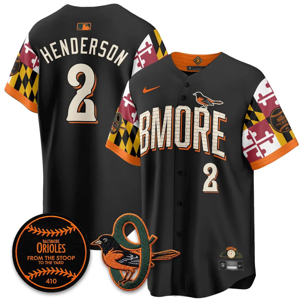 BAL x Maryland State Flag 2026 Vapor Jersey - All Stitched by Baltimore Orioles