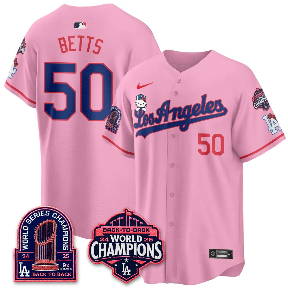 LAD x Hello Kitty Night 2026 Vapor Jersey - All Stitched - V2 by Los Angeles Dodgers