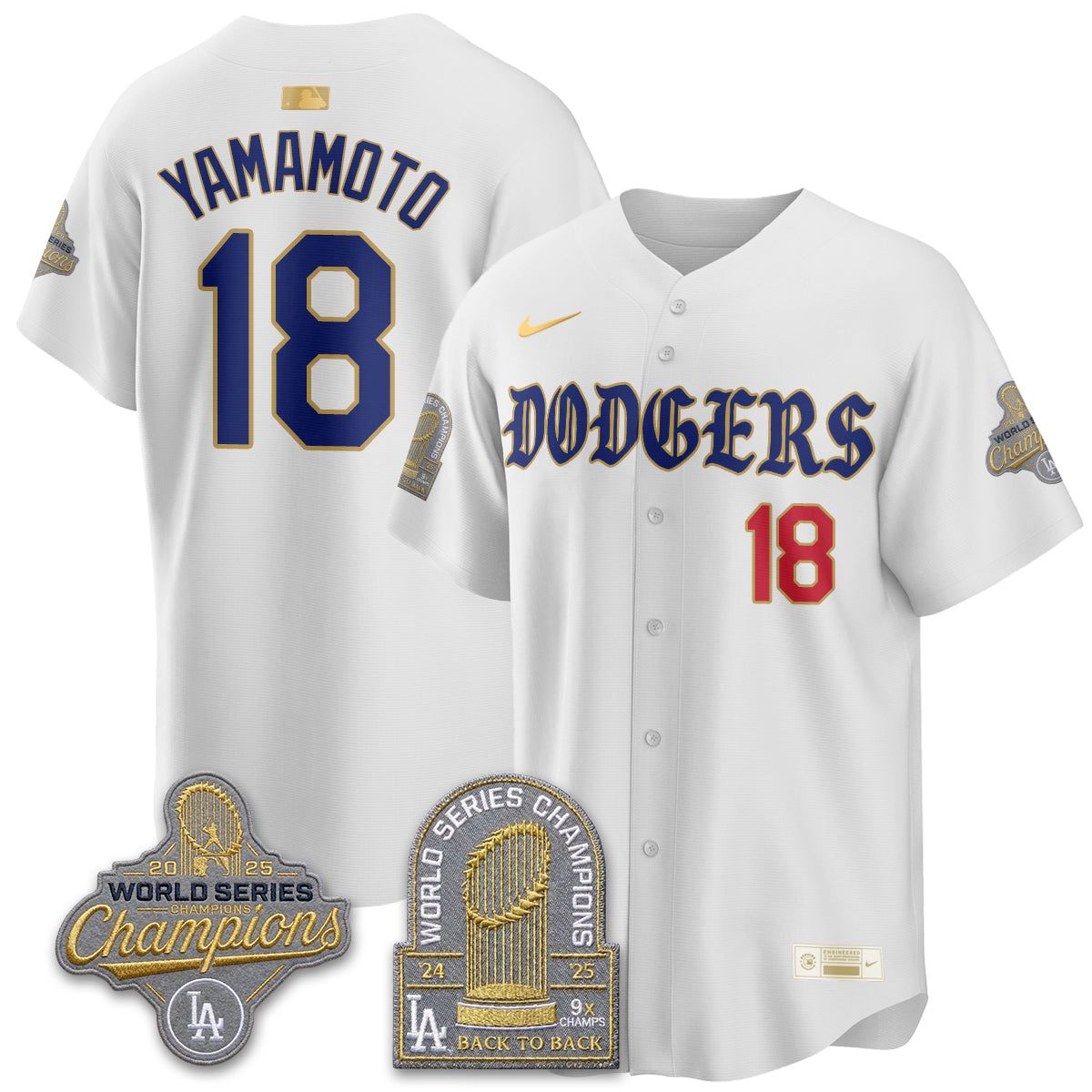 LAD Vapor Limited Jersey - Back to Back 9x Champs - All Stitched by Los Angeles Dodgers