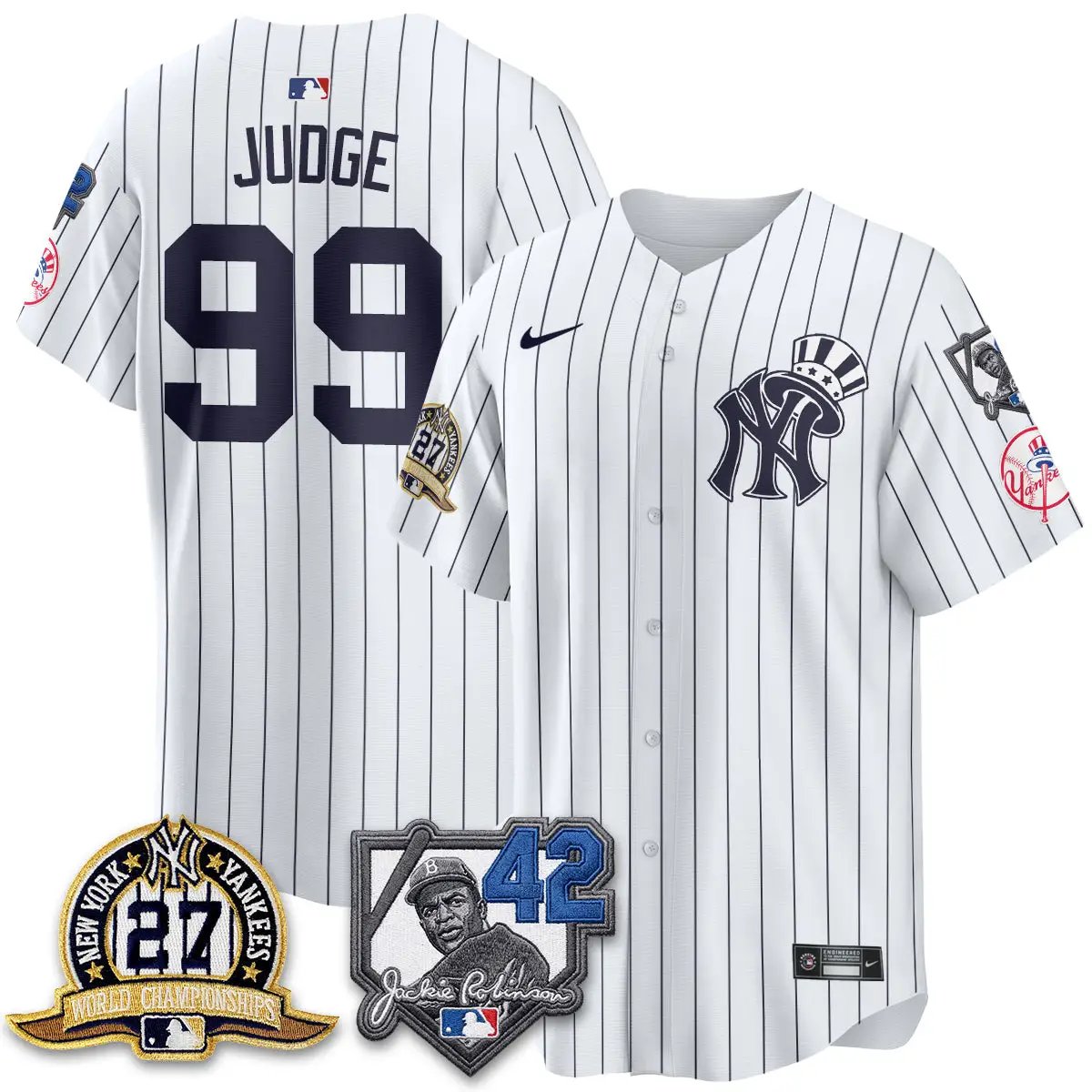 New York Yankees 2026 Jackie Robinson Day Vapor Limited Gold Edition Jersey - All Stitched - V2 by New York Yankees
