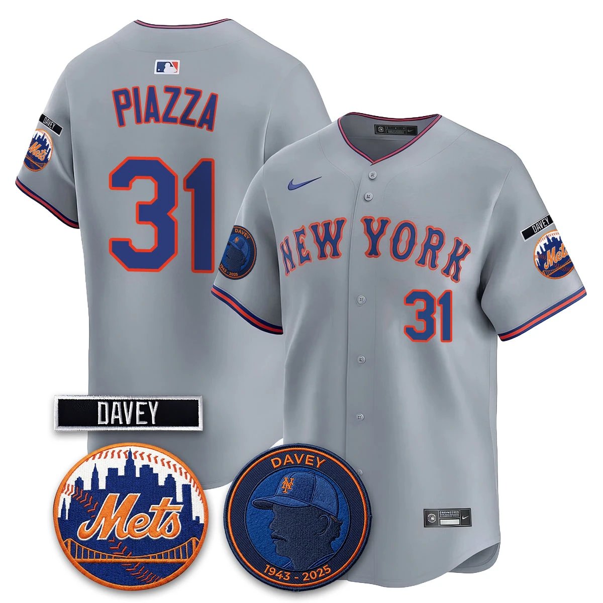 New York Mets 2026 Davey Johnson In Memoriam Vapor Limited Jersey - All Stitched by New York Mets