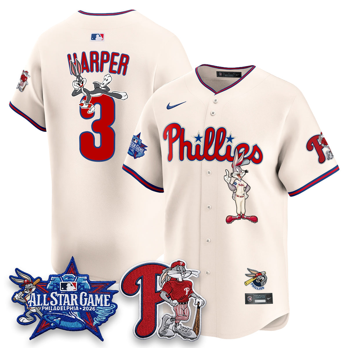 Philadelphia Phillies x Bunny Vapor Premier Limited Jersey - Stitched by Philadelphia Phillies