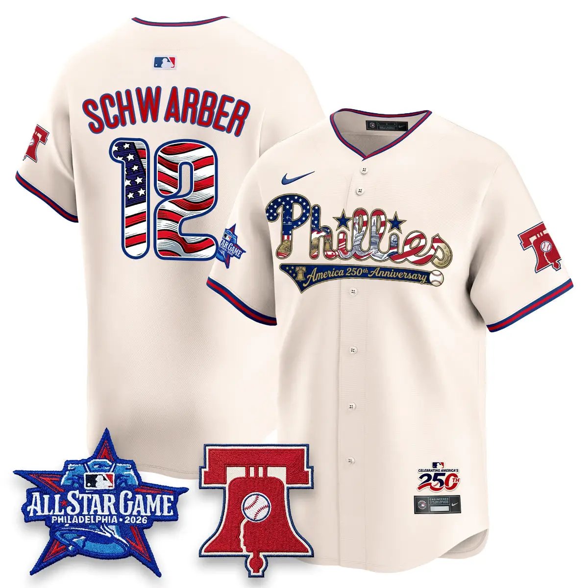PHI 2026 USA 250 All Star Game Vapor Limited Jersey - Stitched (2) by Philadelphia Phillies
