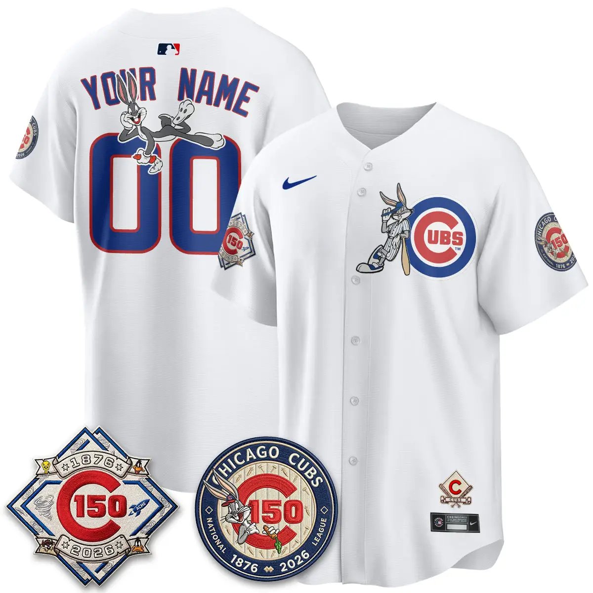 CHC x Bunny Vapor Premier Limited Custom Jersey - Stitched by Chicago Cubs