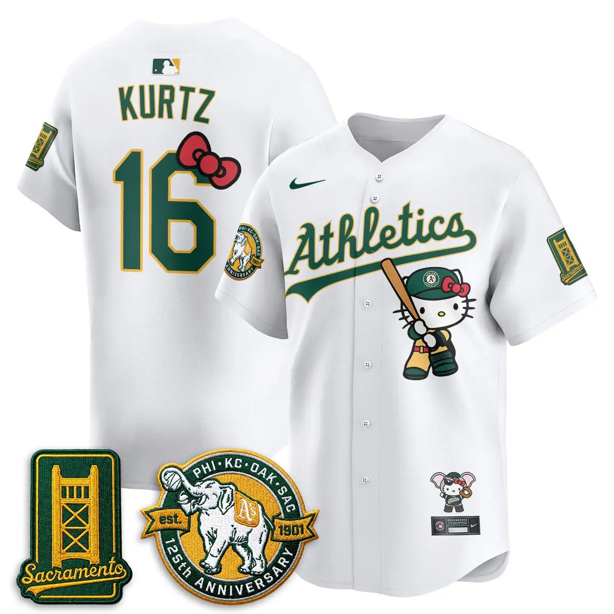 Oakland Athletics x Meow KT 2026 Vapor Limited Jersey - Stitched by Oakland Athletics