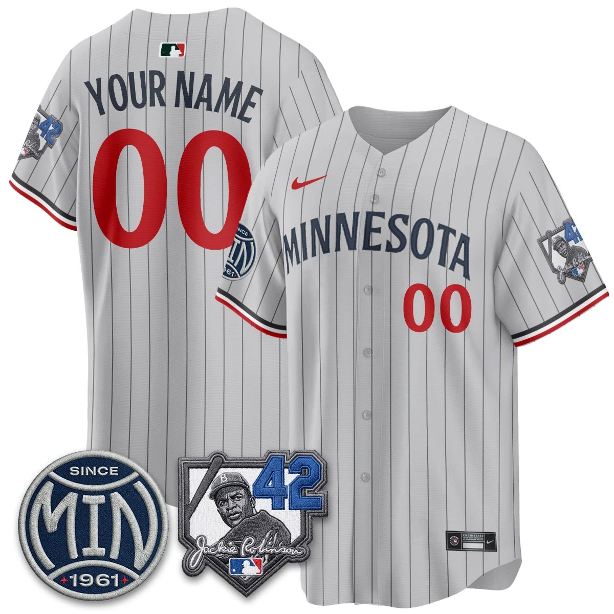 Minnesota Twins 2026 Jackie Robinson Day Vapor Limited Custom Jersey - All Stitched by Minnesota Twins