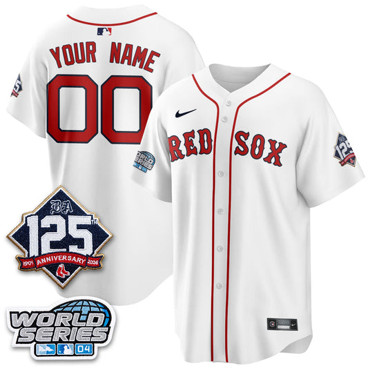 BOS Throwback 2004 Vapor Custom Jersey - Stitched by Boston Red Sox