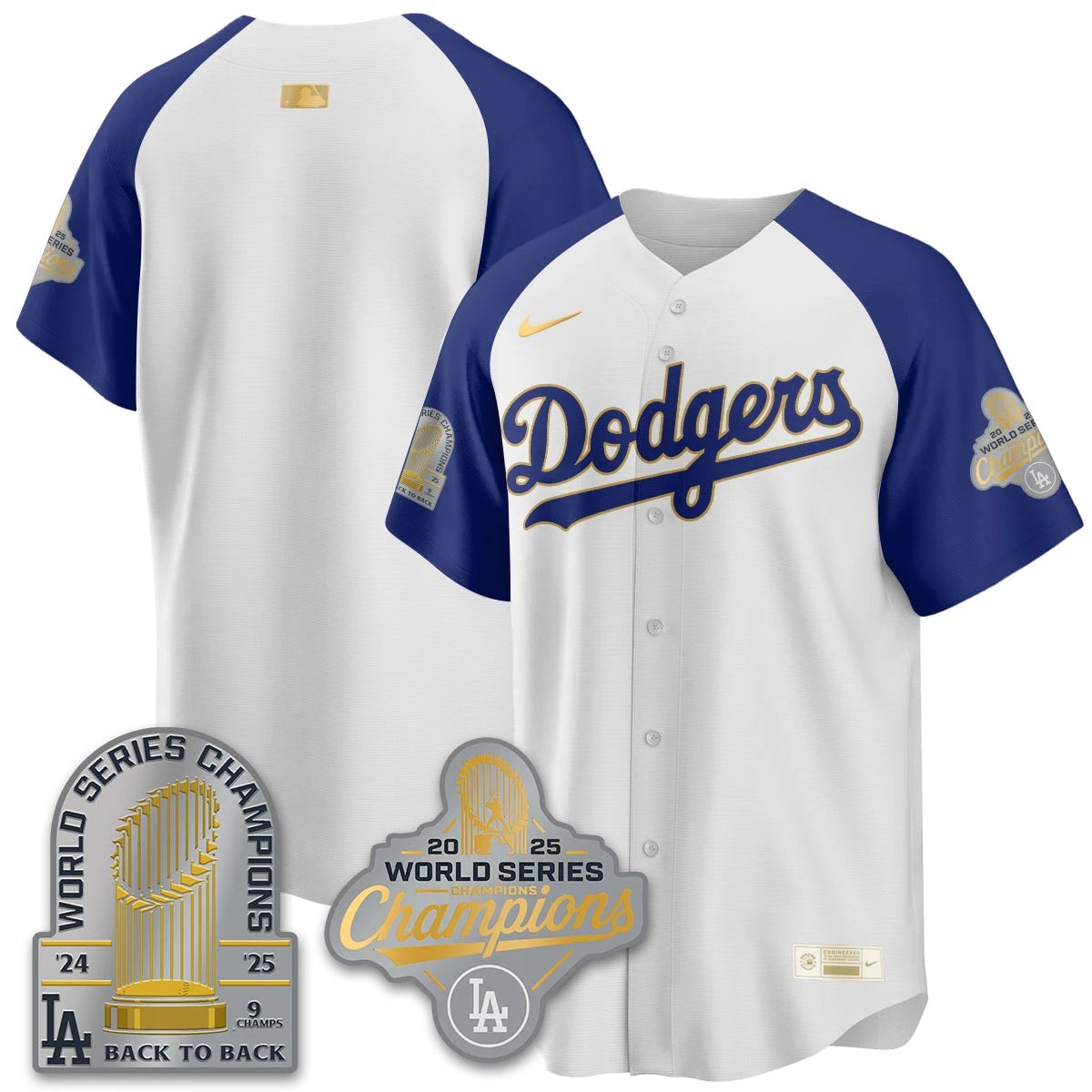 LAD Gold Collection Stadium Vapor Limited Jersey - 9x Champs - All Stitched by Los Angeles Dodgers
