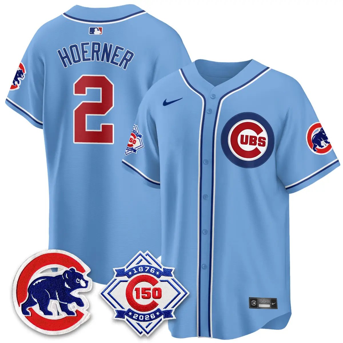 Chicago Cubs 150th Anniversary Black Out Style Vapor Premier Limited Jersey - All Stitched by Chicago Cubs