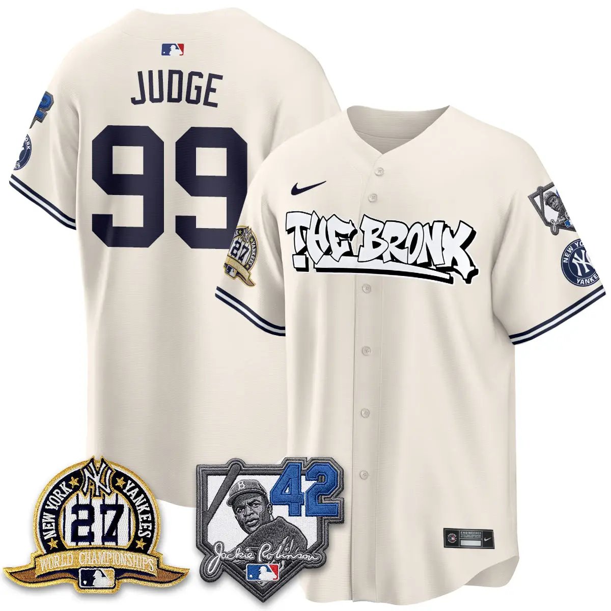 New York Yankees The Bronx 2026 Jackie Robinson Day Vapor Limited Jersey - All Stitched by New York Yankees