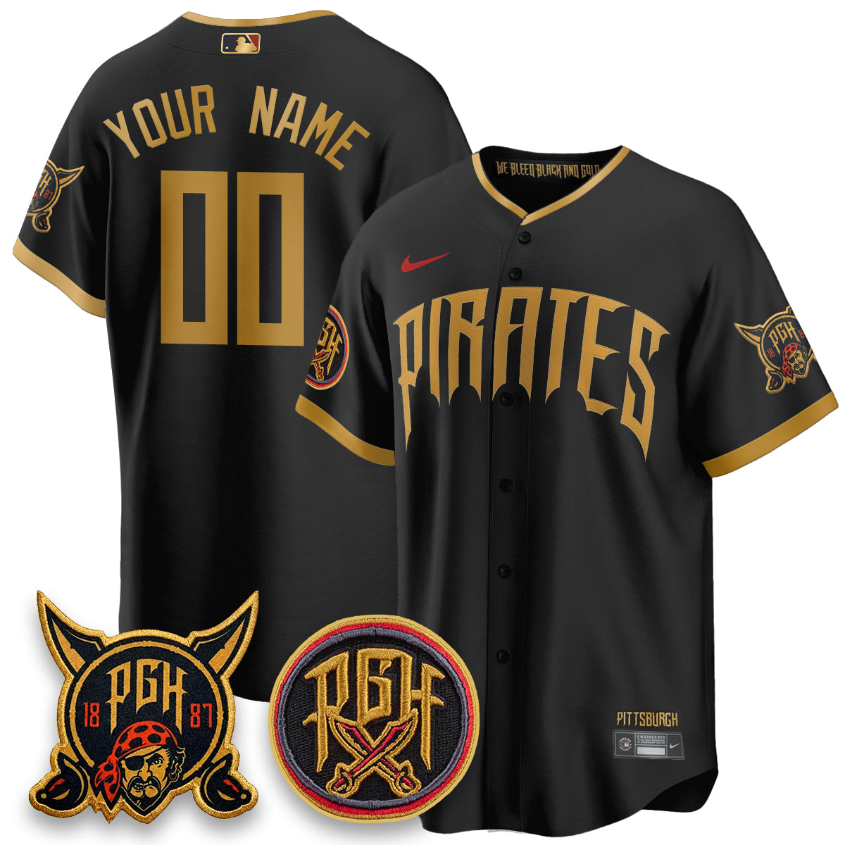 PIT 2026 City Connect Vapor Premier Limited Custom Jersey - All Stitched by Pittsburgh Pirates
