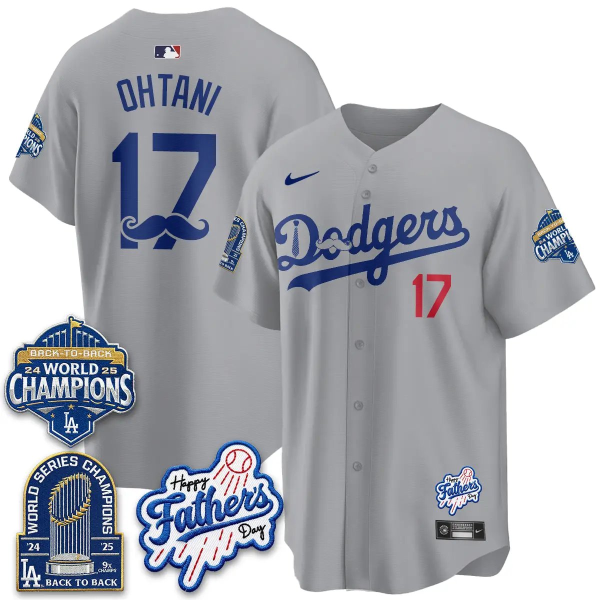 LAD Happy Father's Day 2026 Jersey - Stitched by Los Angeles Dodgers