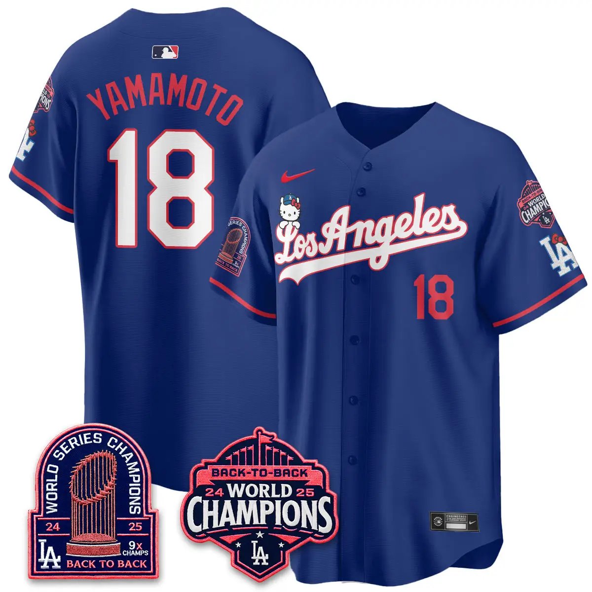 LAD x Hello Kitty Night 2026 Vapor Jersey - All Stitched - V2 by Los Angeles Dodgers