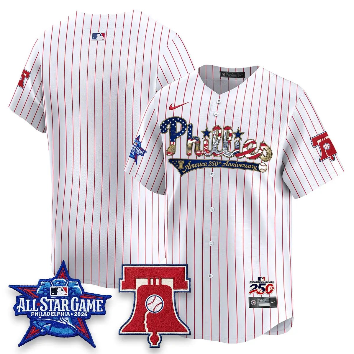 PHI 2026 Independence Day USA Vapor Limited Jersey - Stitched (4) by Philadelphia Phillies