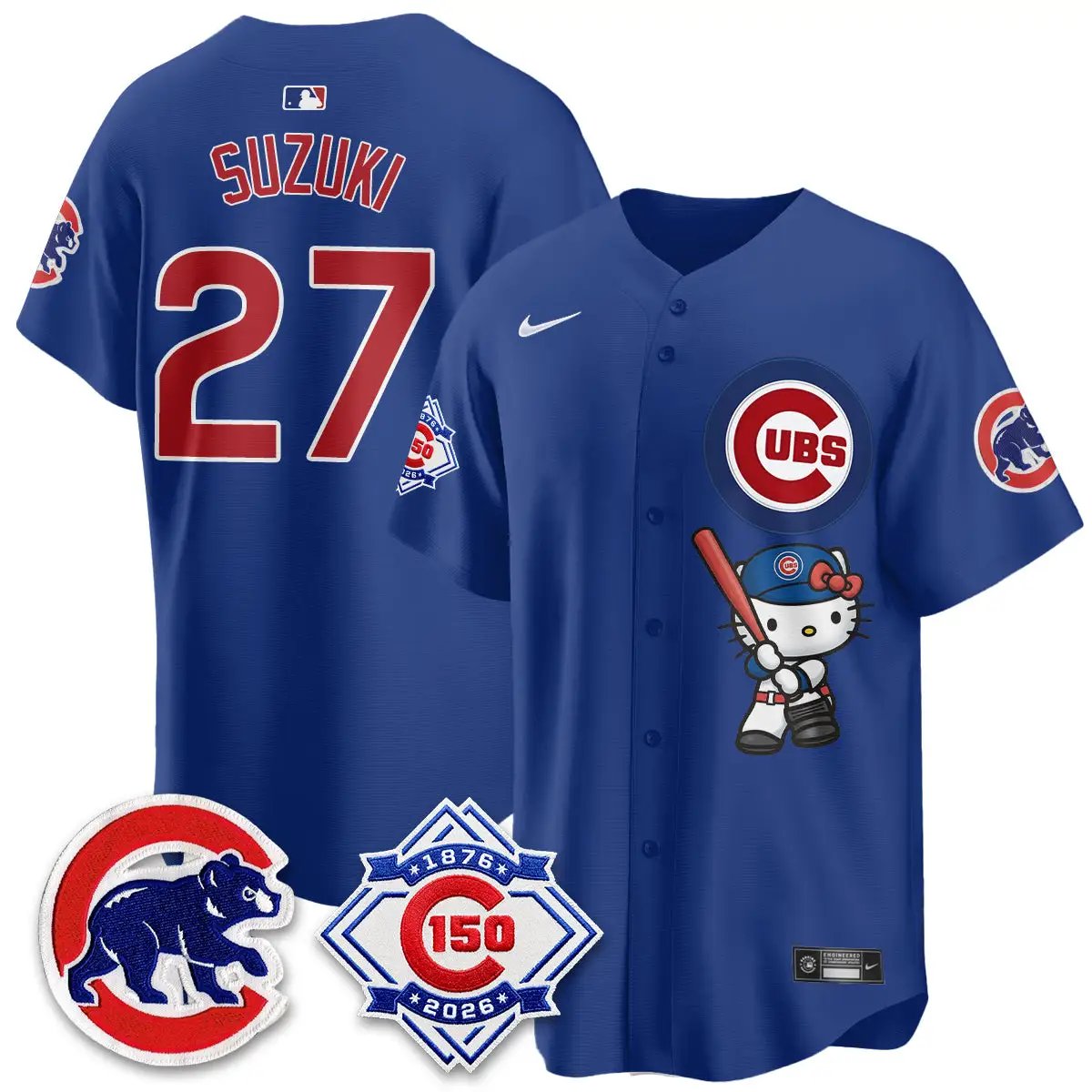 Chicago Cubs x Meow KT Vapor Premier Limited Jersey - All Stitched by Chicago Cubs