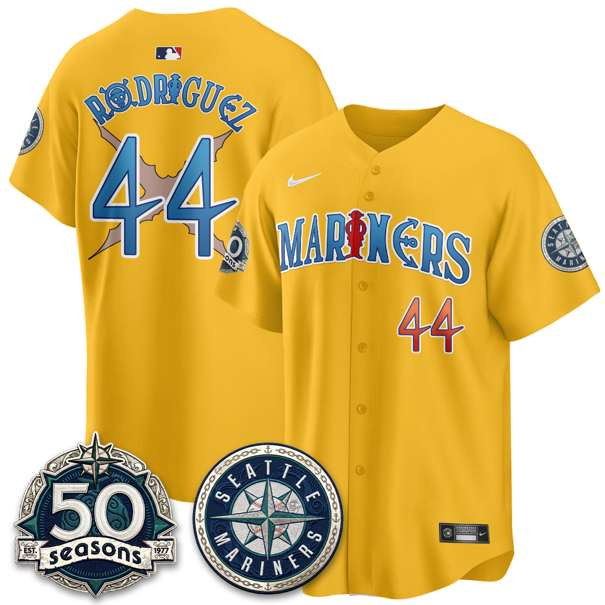 Seattle Mariners x Japanese Cartoon Vapor Limited Jersey - Stitched by Seattle Mariners
