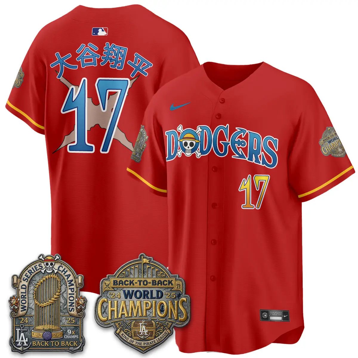 LAD Japanese Cartoon Vapor Limited Jersey - Stitched by Los Angeles Dodgers