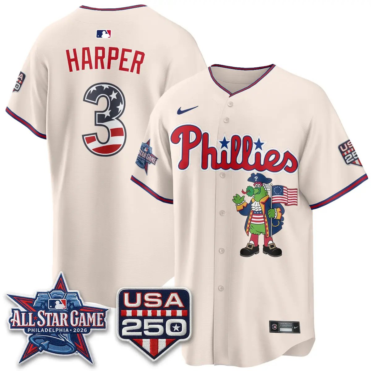 PHI 2026 All Star Phanatic Edition Vapor Jersey - Stitched by Philadelphia Phillies