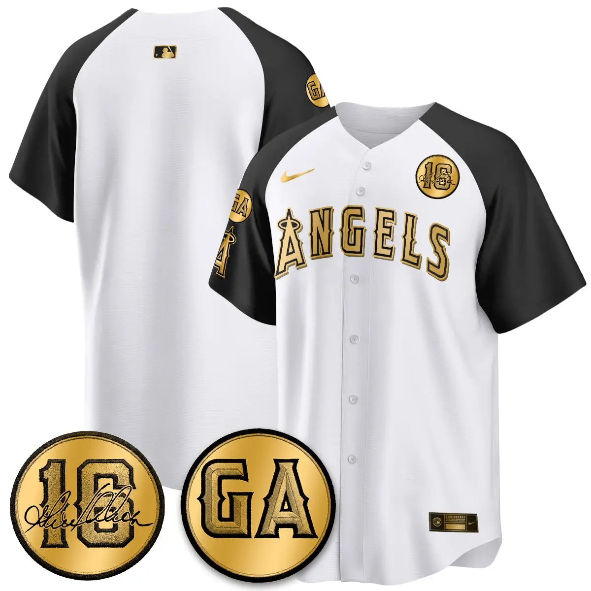 LAA Garret Anderson Tribute Patch Vapor Jersey - All Stitched V2 by Los Angeles Angels