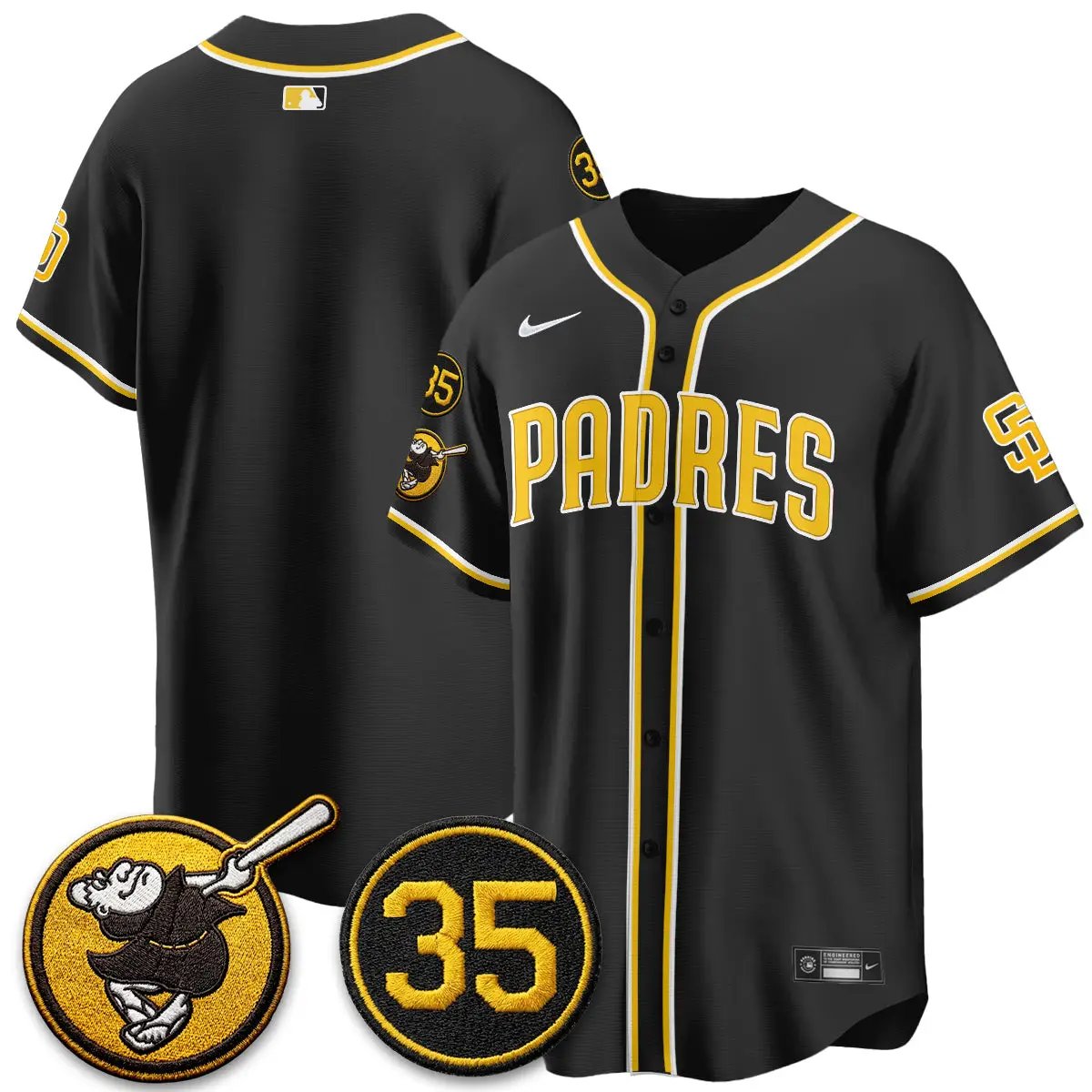 SD 2026 Black Out Style Limited Vapor Jersey - All Stitched by San Diego Padres