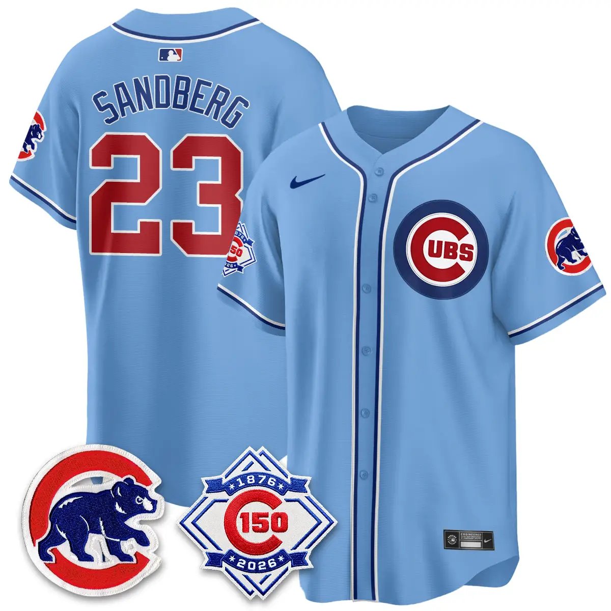 Chicago Cubs 150th Anniversary Black Out Style Vapor Premier Limited Jersey - All Stitched by Chicago Cubs