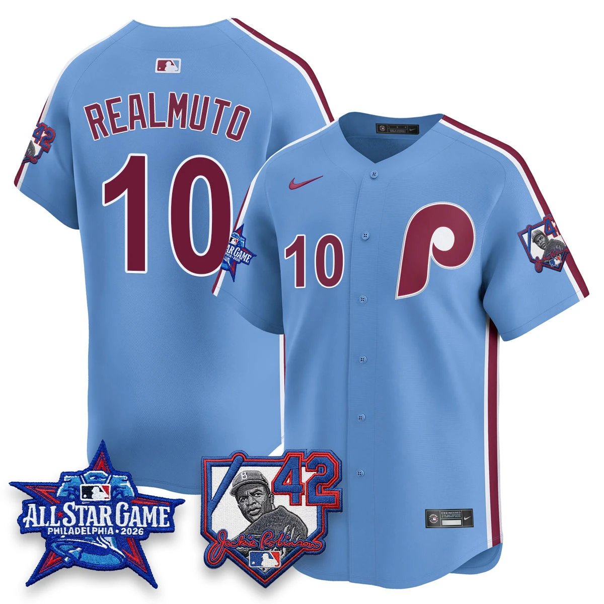 Philadelphia Phillies 2026 Jackie Robinson New Era - All Star Game Vapor Limited Jersey - All Stitched by Philadelphia Phillies