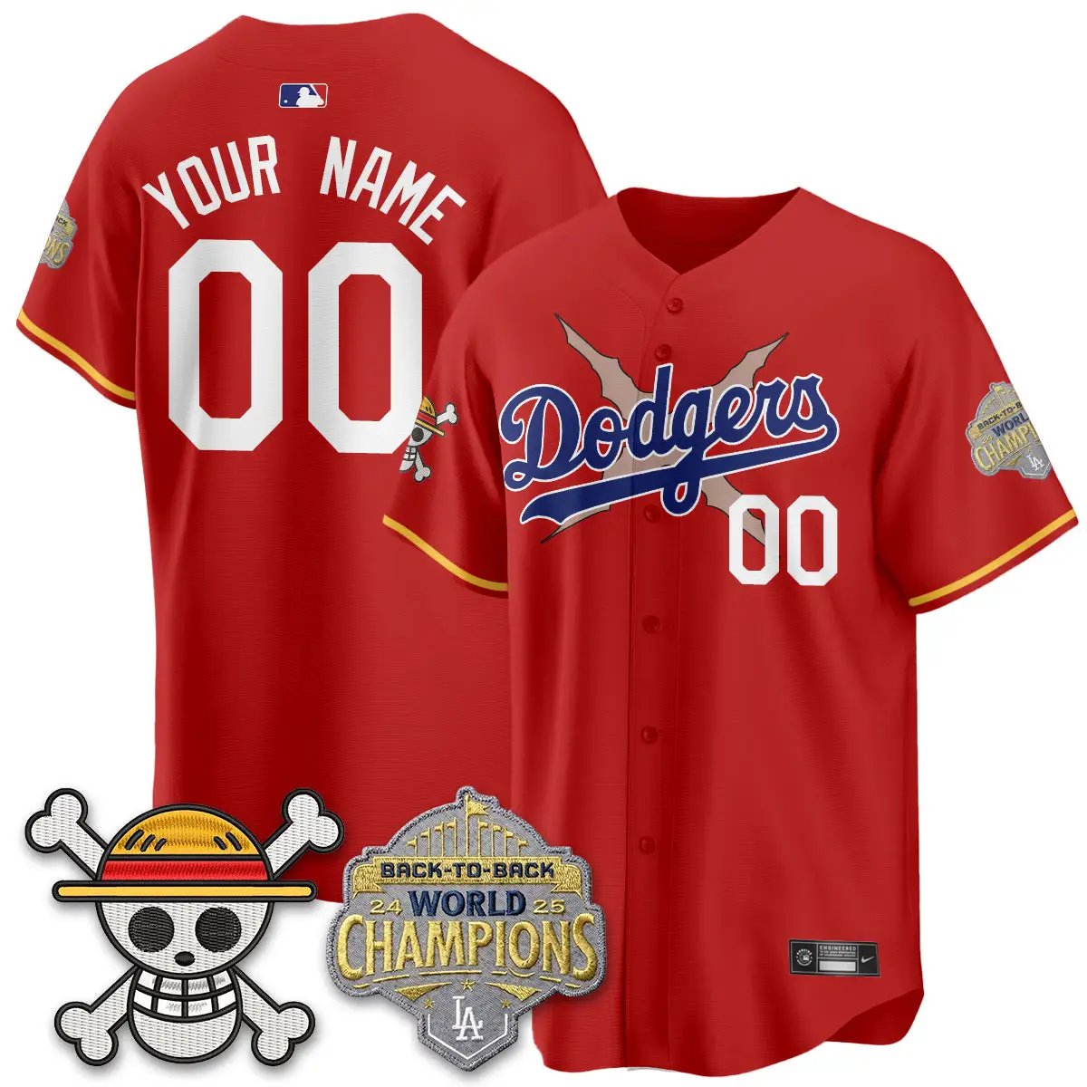 LAD x OP Vapor Custom Jersey -All Stitched V2 by Los Angeles Dodgers