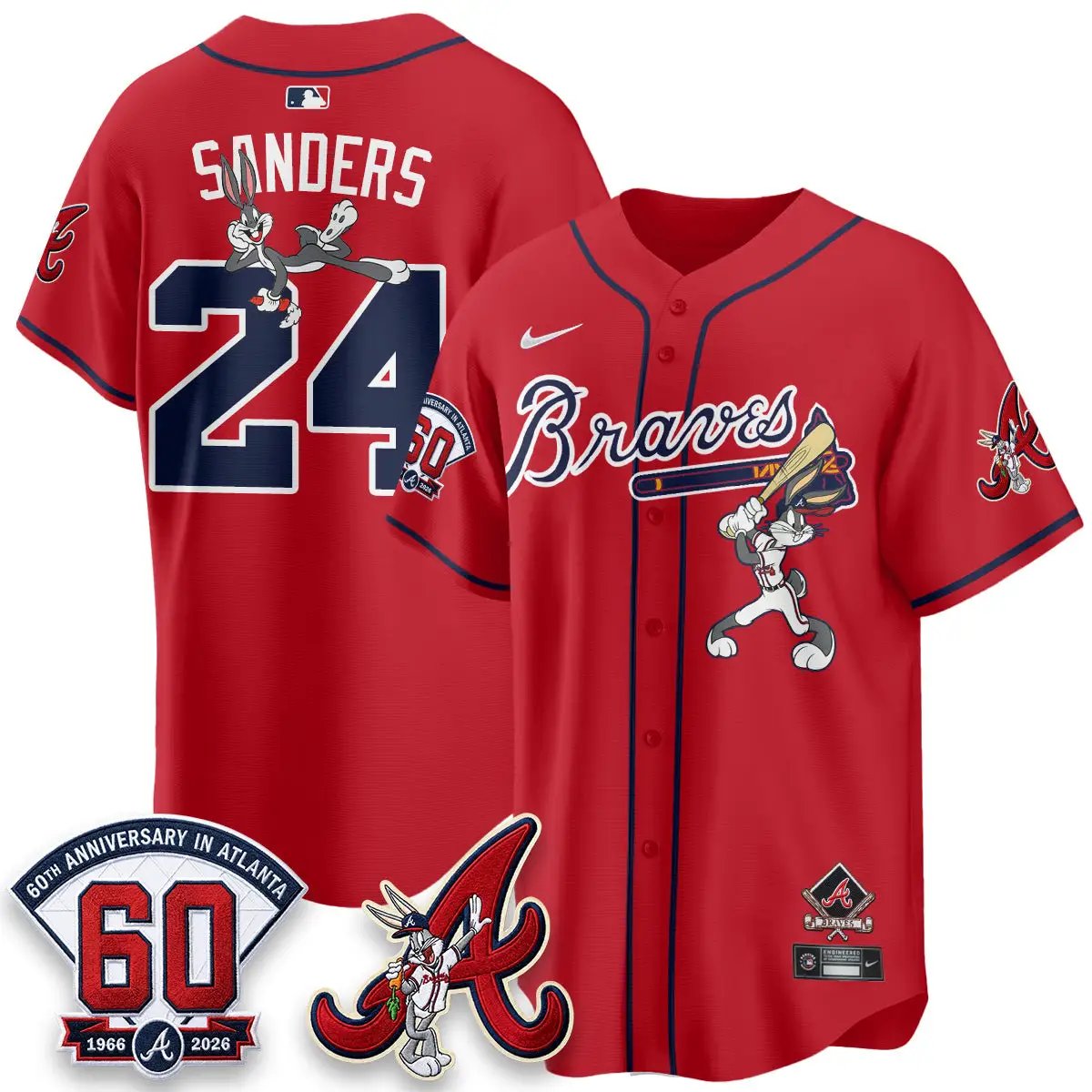 ATL x Bunny Vapor Premier Limited Jersey - Stitched by Atlanta Braves