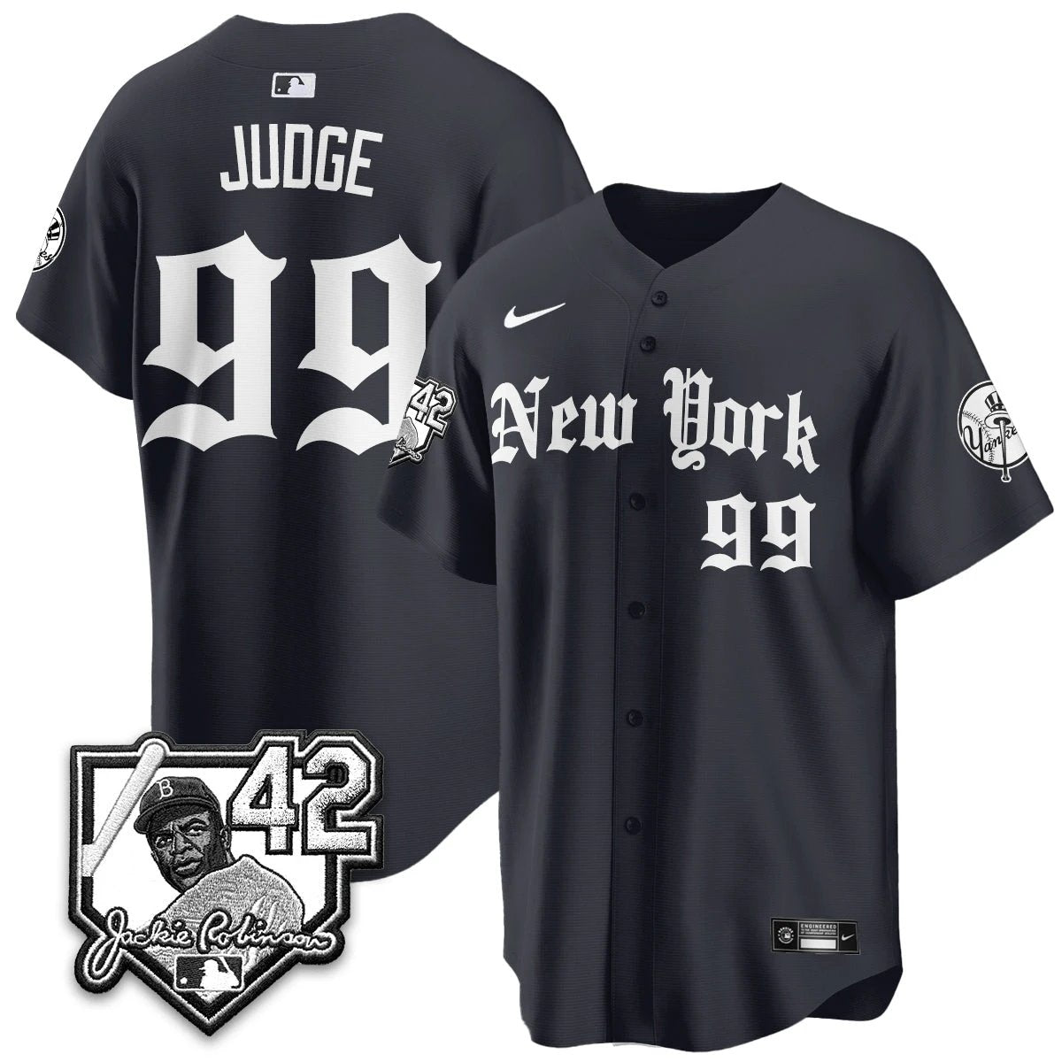 NYY 2026 Jackie Robinson Day Gothic Vapor Limited Jersey - All Stitched by New York Yankees