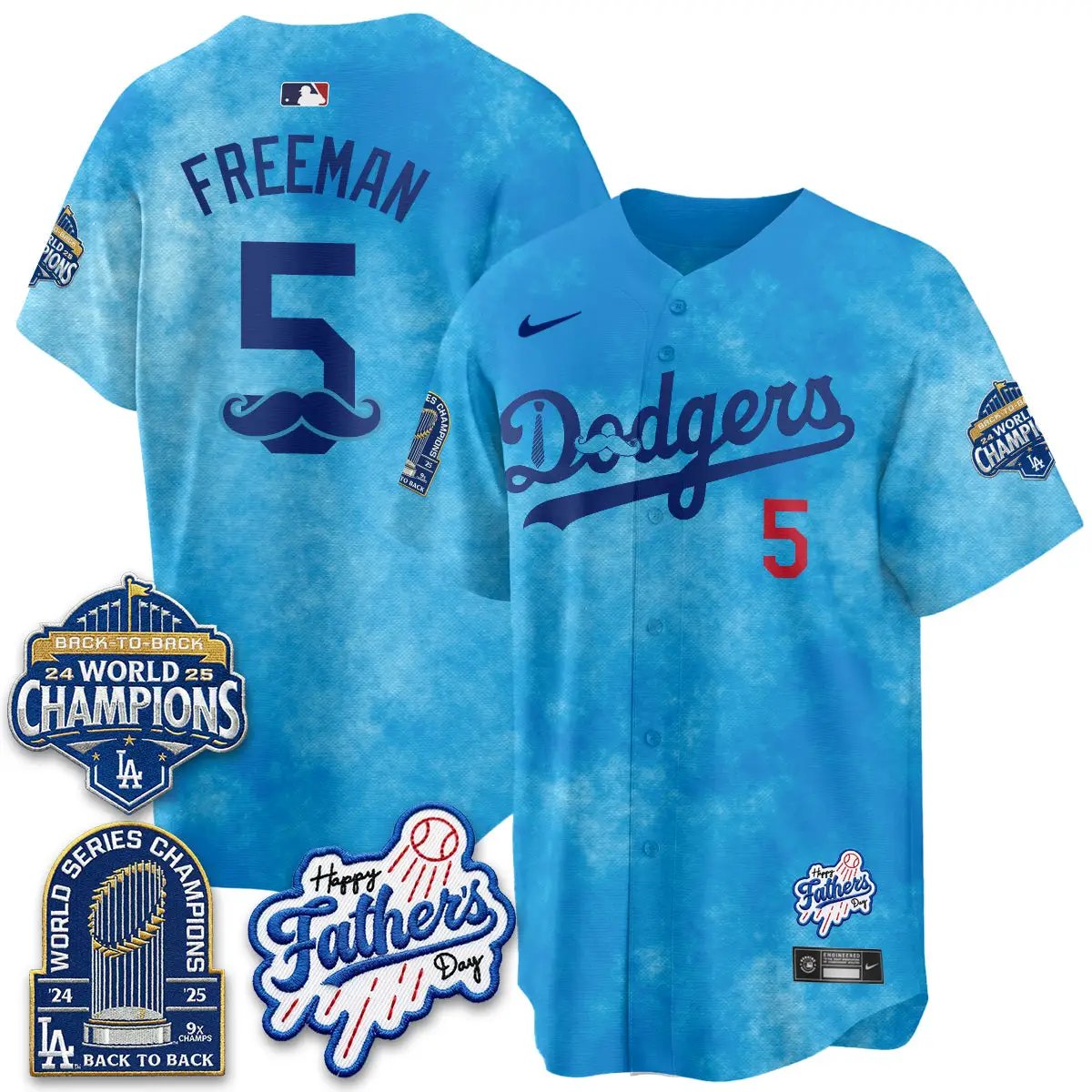 LAD Happy Father's Day 2026 Jersey - Stitched by Los Angeles Dodgers