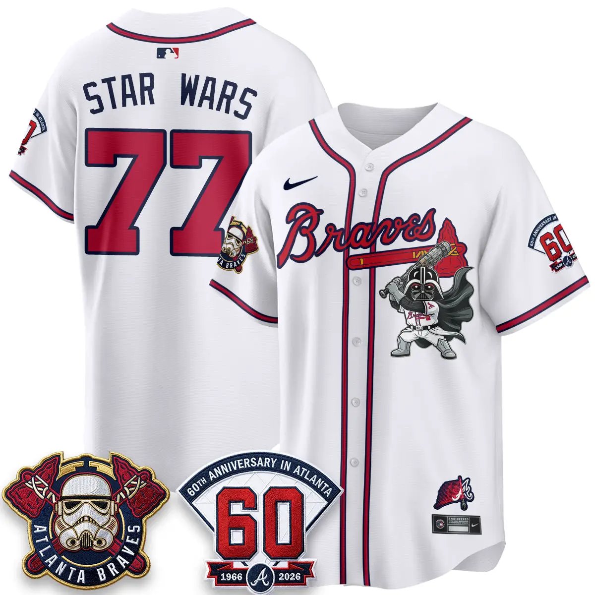 Atlanta Braves x SW Vapor Limited Jersey - Stitched by Atlanta Braves