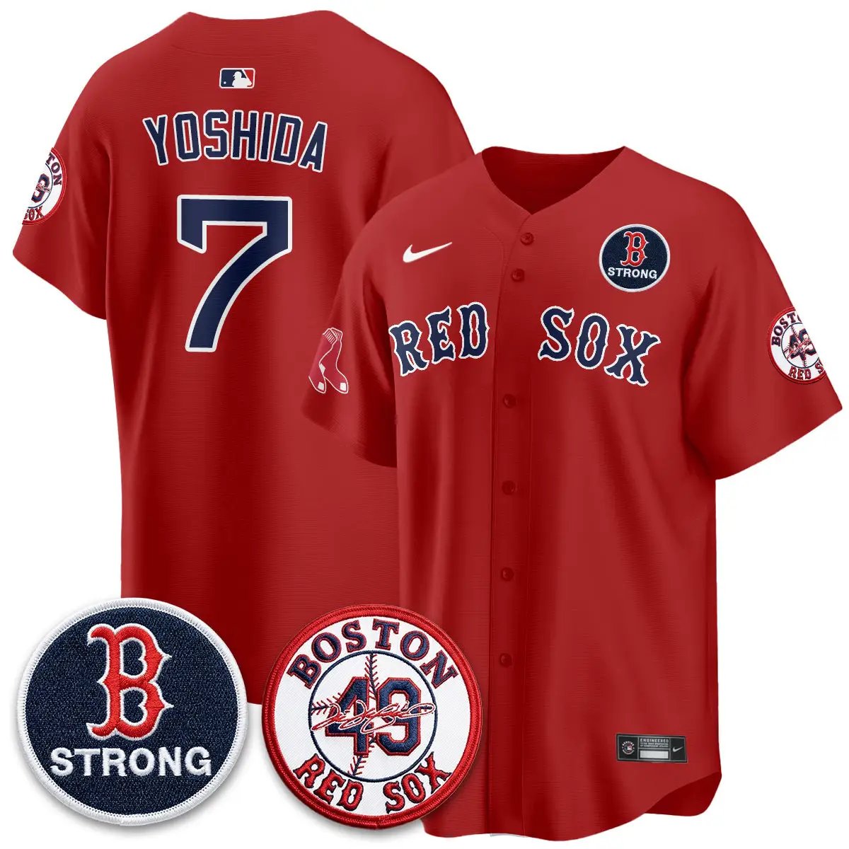 BOS Tim Wakefield Memorial Patch Vaper Premier Limited Jersey - All Stitched V2 by Boston Red Sox