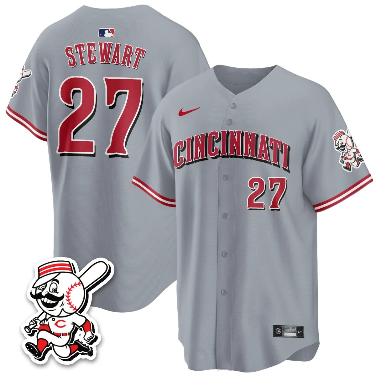 Cincinnati Reds 2026 City Connect Limited Vapor Jersey - All Stitched by Cincinnati Reds