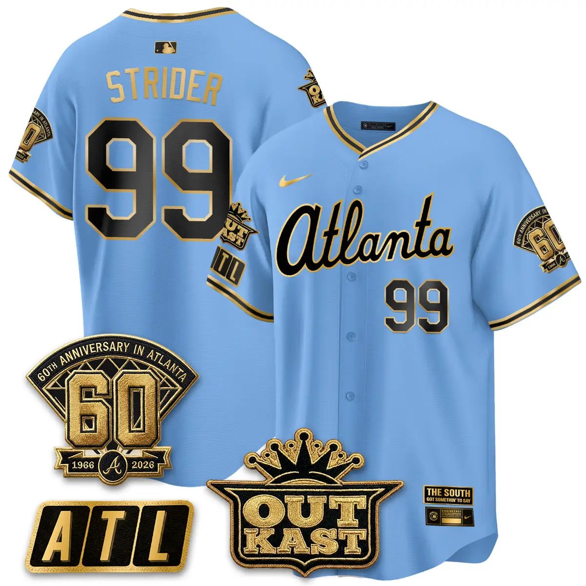Atlanta Braves 2026 Gothic Edition Vapor Limited Jersey - All Stitched by Atlanta Braves